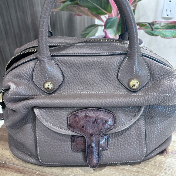 Loewe Brown and Gold Satchel Bag